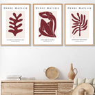 Boho Botanical Art, Set of  3, Teal Green Minimalist Art Prints