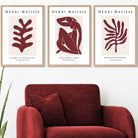 Boho Botanical Art, Set of  3, Teal Green Minimalist Art Prints