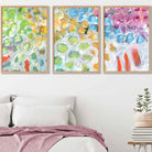 Set of 3 Abstract Summer Fruits Wall Art Prints