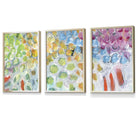 Set of 3 Abstract Summer Fruits Framed Wall Art Prints | Artze Wall Art UK