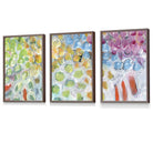 Set of 3 Abstract Summer Fruits Framed Wall Art Prints | Artze Wall Art UK