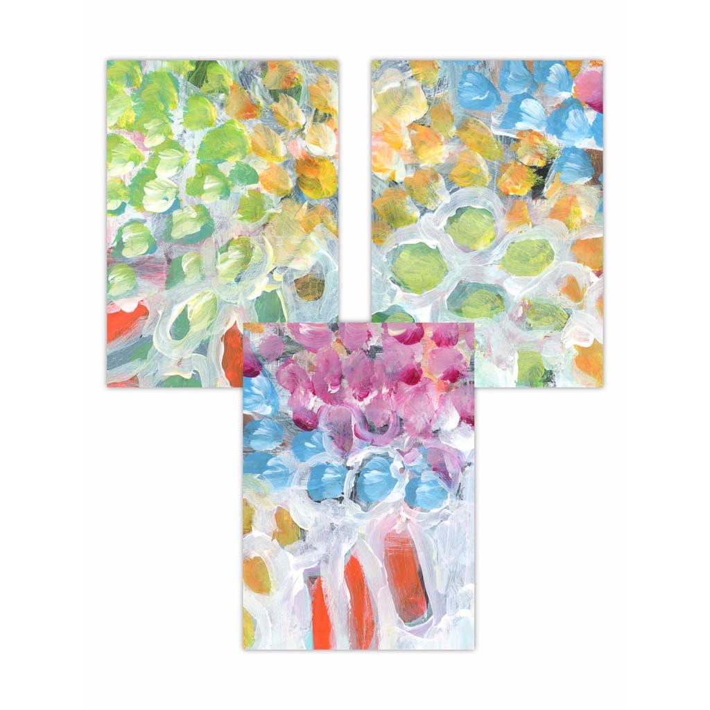 Set of 3 Abstract Summer Fruits Wall Art Prints