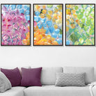 Set of 3 Abstract Tropical Summer Fruits Wall Art Prints