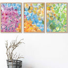 Set of 3 Abstract Tropical Summer Fruits Wall Art Prints