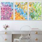 Set of 3 Abstract Tropical Summer Fruits Wall Art Prints