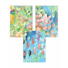 Set of 3 Abstract Tropical Summer Flowers Wall Art Prints
