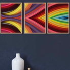 Set of 3 Abstract Colourful Geometry Wall Art Prints