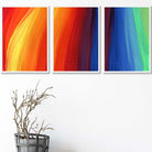 Set of 3 Abstract Colourful Rainbow Wall Art Prints