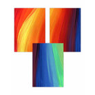 Set of 3 Abstract Colourful Rainbow Wall Art Prints