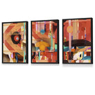 Modern Abstract in Red and Orange Framed Wall Art Prints | Artze Wall Art UK