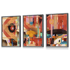 Modern Abstract in Red and Orange Framed Wall Art Prints | Artze Wall Art UK