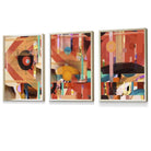 Modern Abstract in Red and Orange Framed Wall Art Prints | Artze Wall Art UK