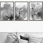 Set of 3 Abstract Black and White Art Prints