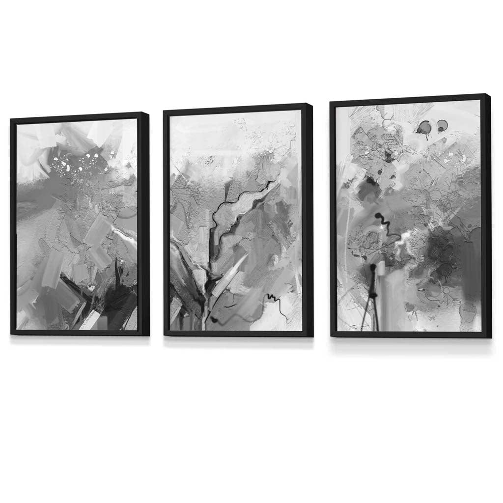 Flower Market Prints in Green, FRAMED Set of 3 with Flowers of London, Edinburgh, Dublin | Artze Wall Art UK