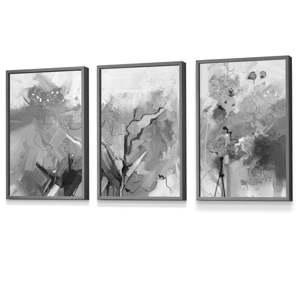 Flower Market Prints in Green, FRAMED Set of 3 with Flowers of London, Edinburgh, Dublin | Artze Wall Art UK