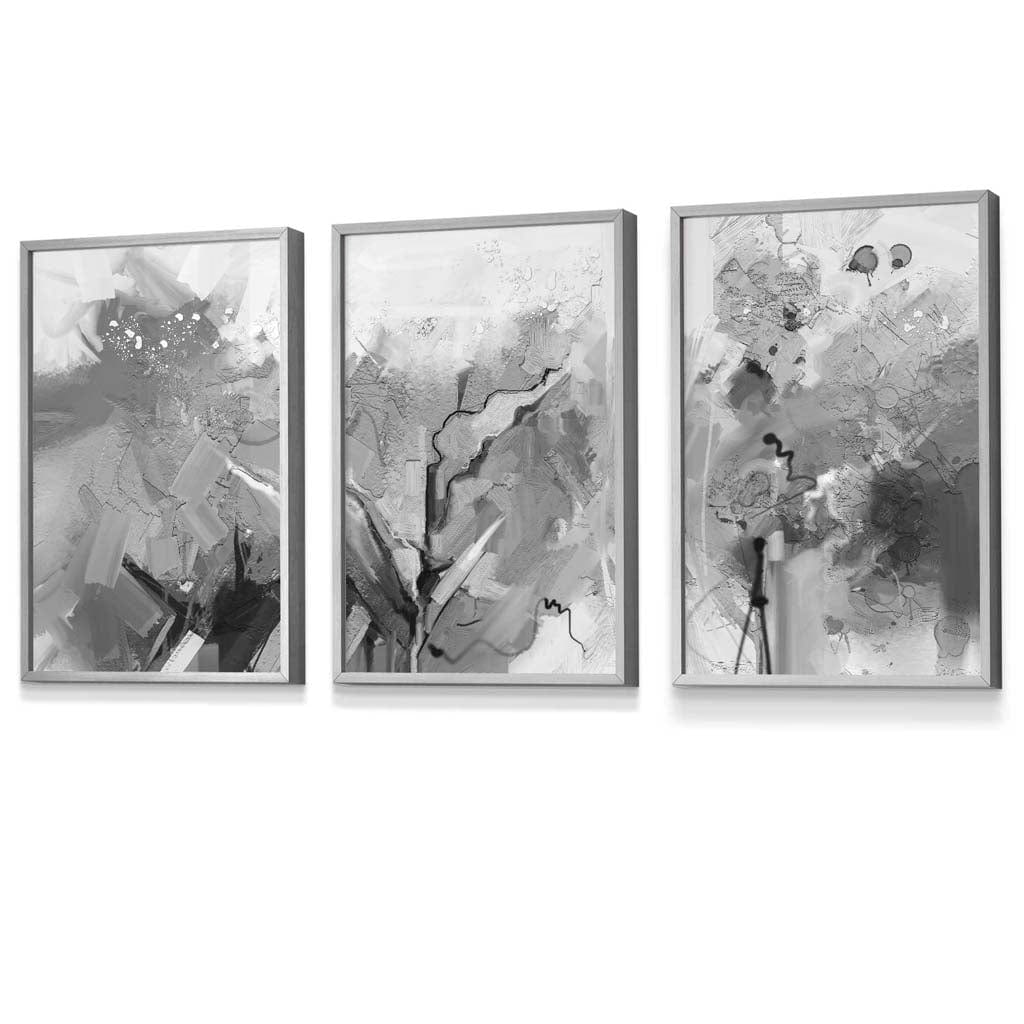 Flower Market Prints in Green, FRAMED Set of 3 with Flowers of London, Edinburgh, Dublin | Artze Wall Art UK