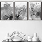 Set of 3 Abstract Black and White Art Prints