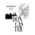 Set of 3 Doncaster Skyline Street Map City Prints