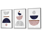Flower Market Prints in Green, FRAMED Set of 3 with Flowers of London, Edinburgh, Dublin | Artze Wall Art UK