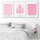 Yayoi Kusama Infinity in Pink Set of 3 Art Prints in White Frames | Artze UK