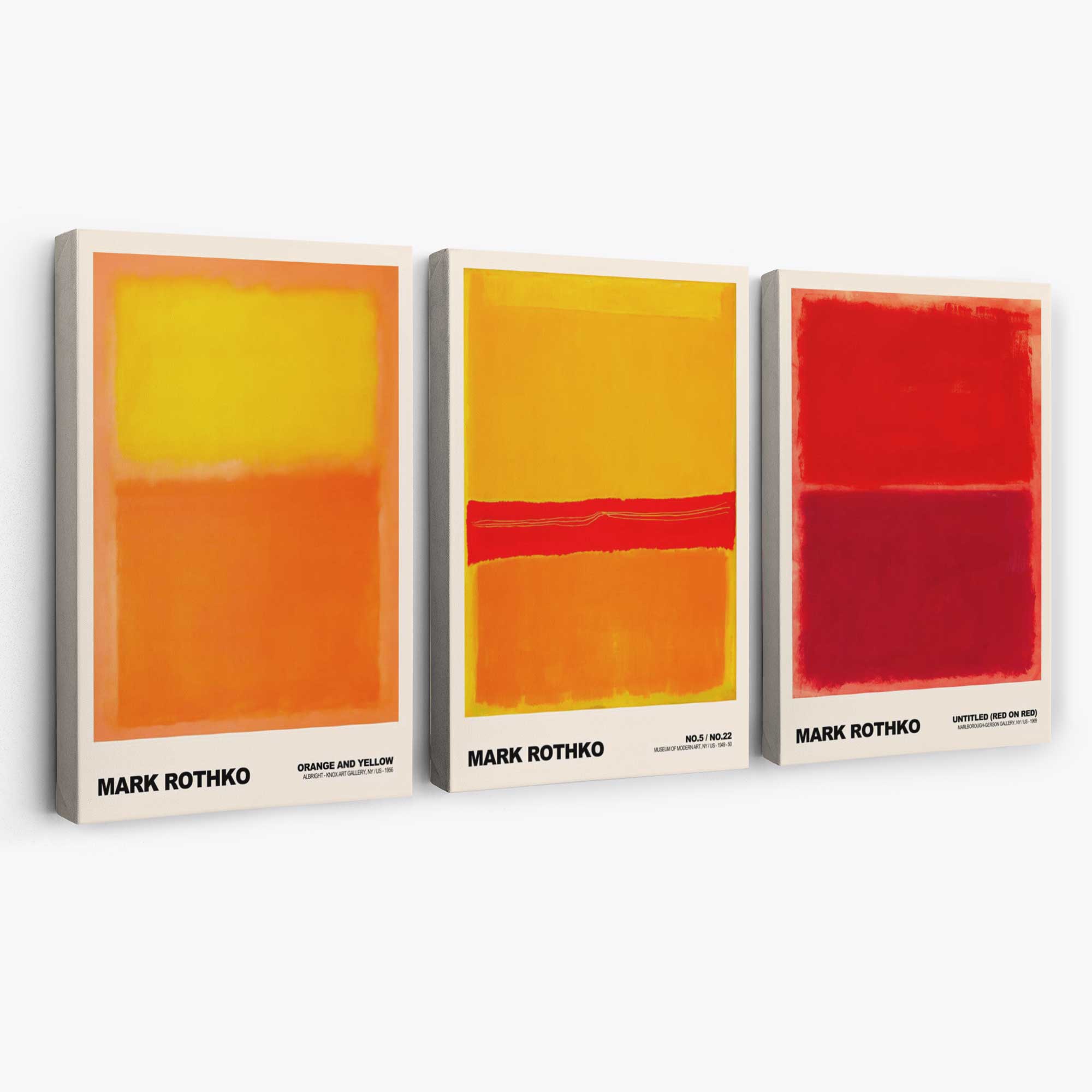 Mark Rothko Sunsets in Yellow and Red Canvas Art Prints | Artze Wall Art