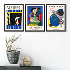 Matisse Picasso Kandinsky Modern Masters Set of 3 Art Prints in Black Frames | Artze UK