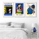 Matisse Picasso Kandinsky Modern Masters Set of 3 Art Prints in White Frames | Artze UK