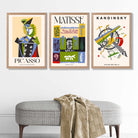 Picasso Matisse Kandinsky Modern Masters Set of 3 Art Prints in Oak Frames | Artze UK