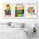 Picasso Matisse Kandinsky Modern Masters Set of 3 Art Prints in White Frames | Artze UK