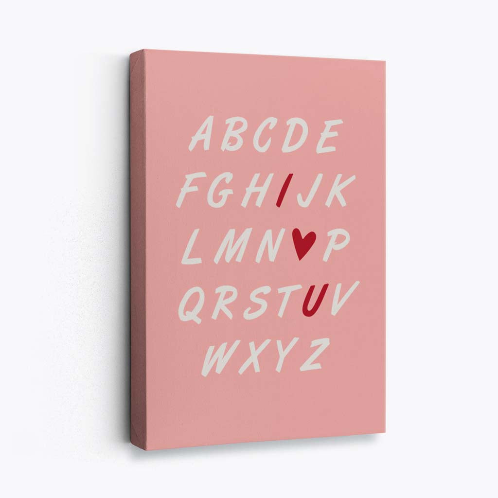 I Love You Alphabet Canvas Art Print