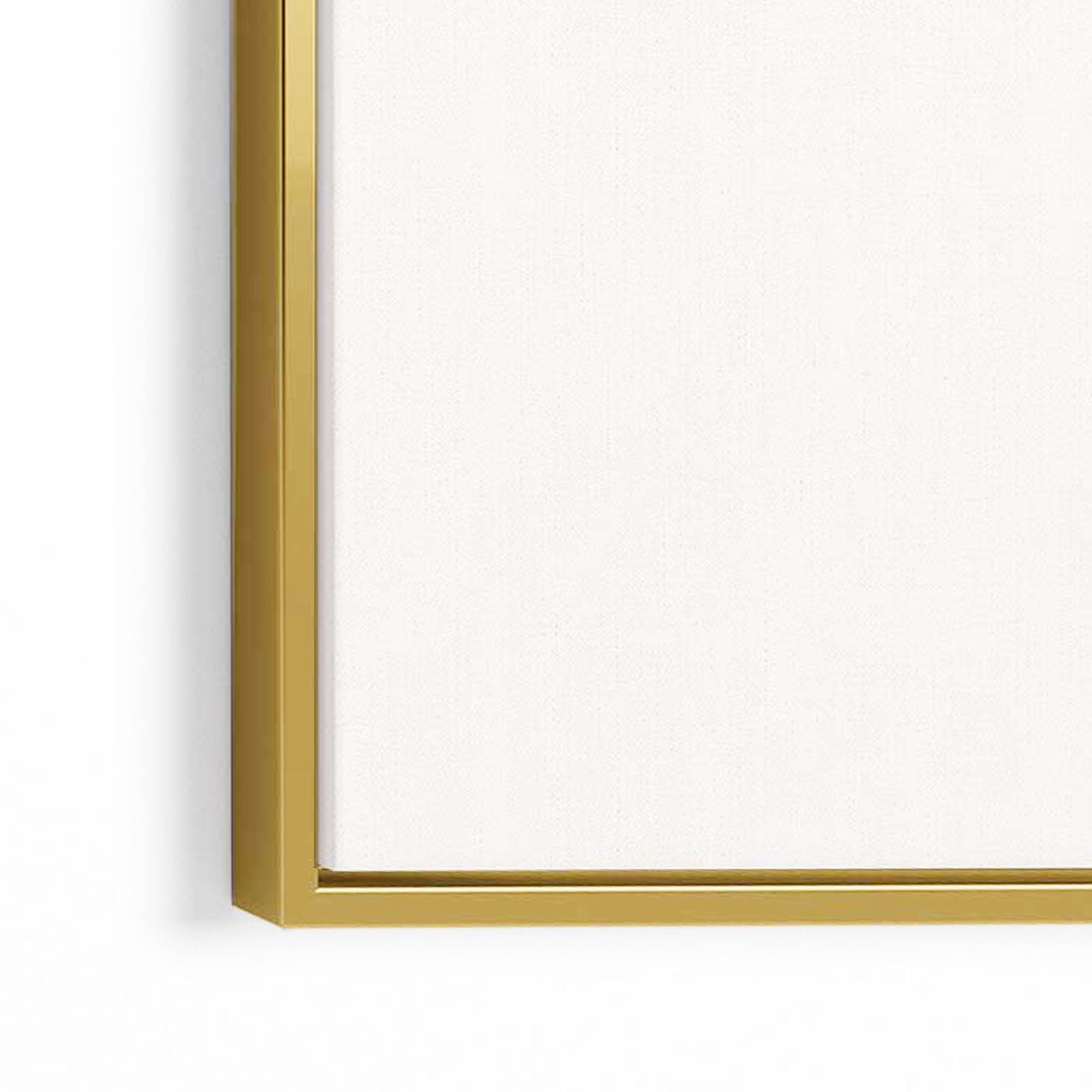 Neutral with Blue and Orange Geometric Set of 3 Canvas Art Prints with Gold Float Frame