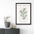 Mid Century Modern Matisse Galerie Floral Poster No 3 in Green