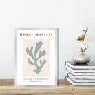 Mid Century Modern Matisse Galerie Floral Poster No 3 in Green