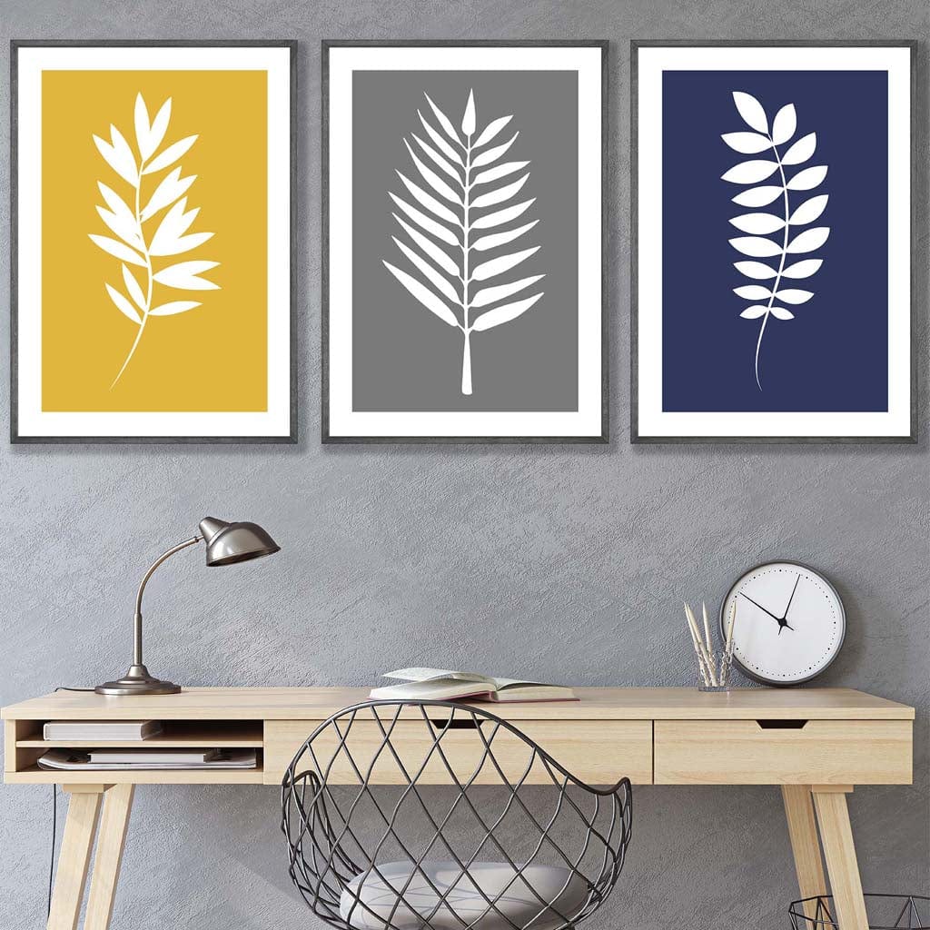 Set of 3 Tropical FERN Wall Art Prints