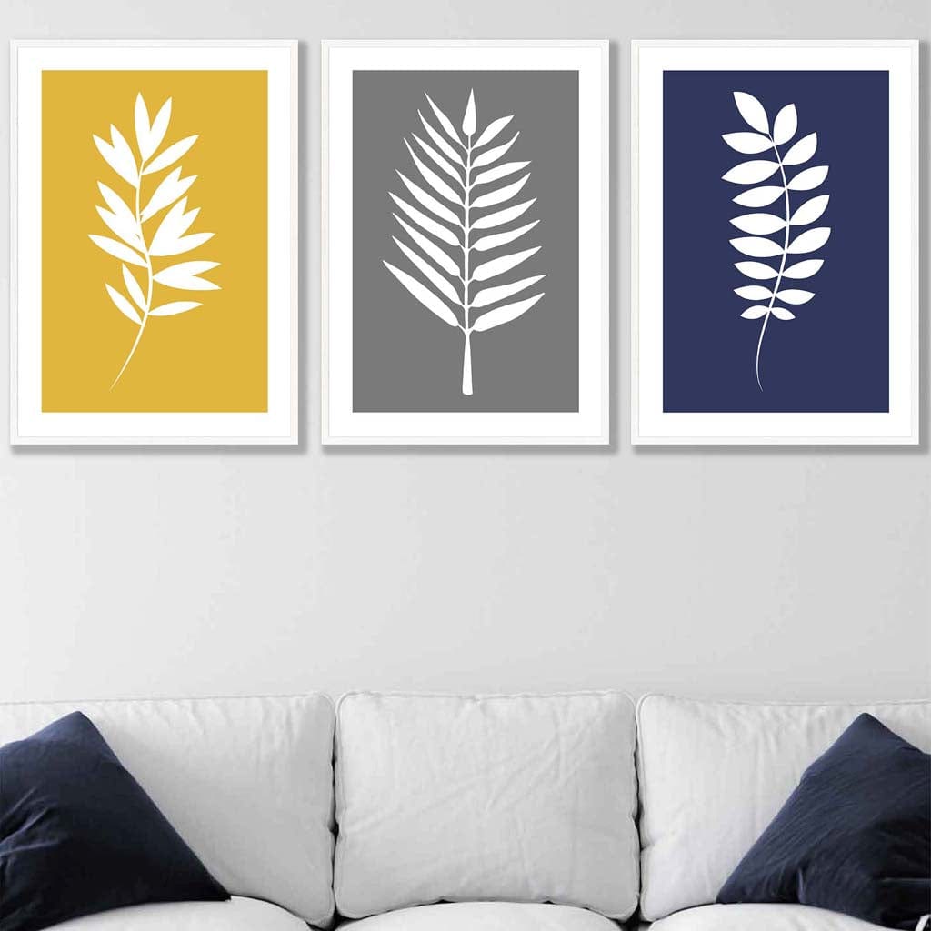 Set of 3 Tropical FERN Wall Art Prints