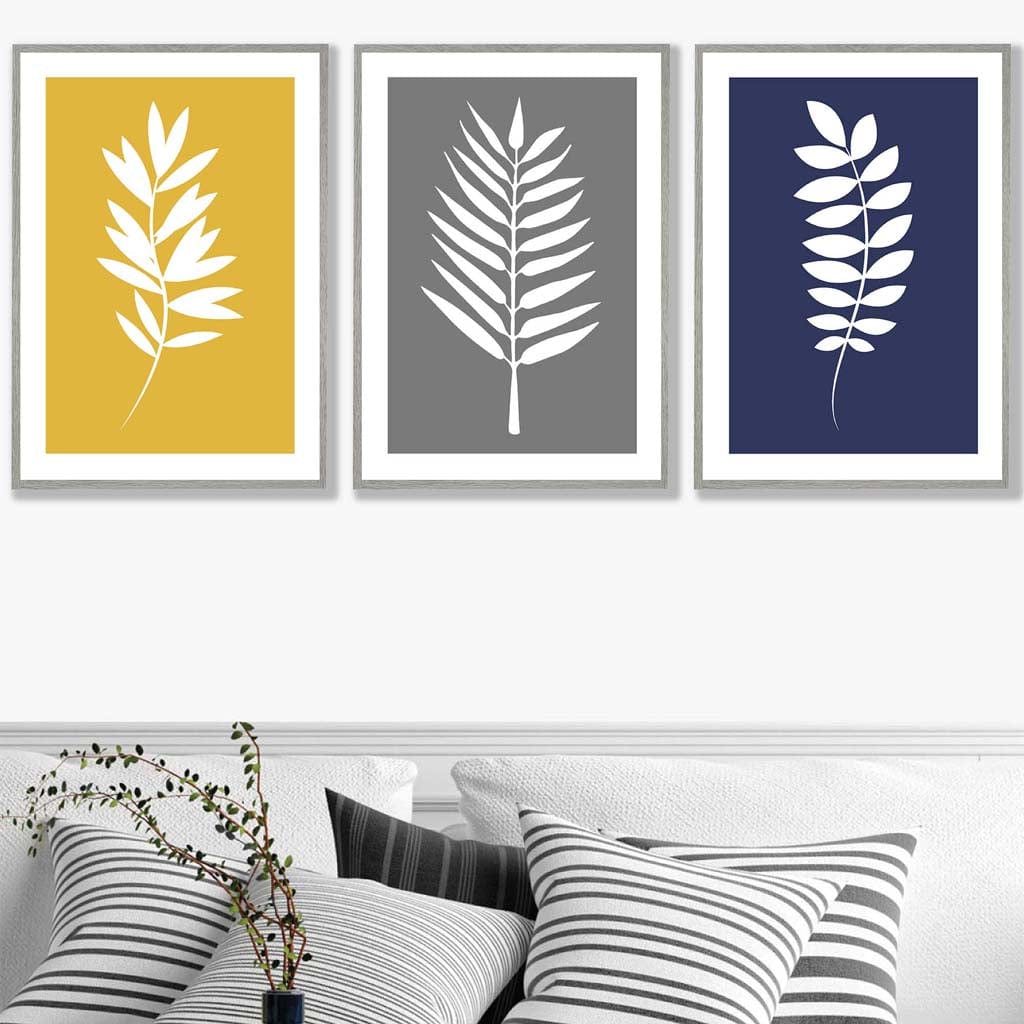 Set of 3 Tropical FERN Wall Art Prints