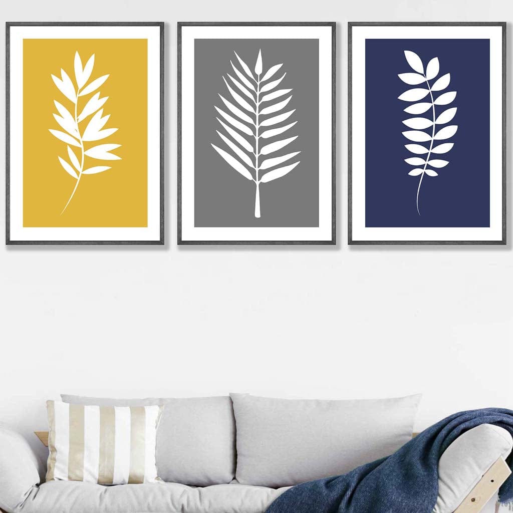 Set of 3 Tropical FERN Wall Art Prints