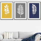 Set of 3 Tropical FERN Wall Art Prints