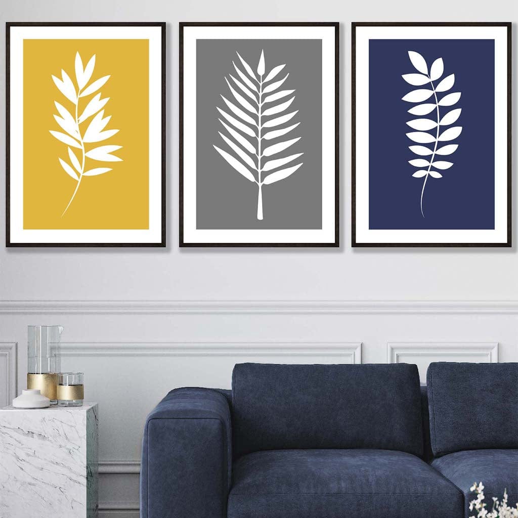 Set of 3 Tropical FERN Wall Art Prints