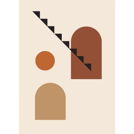 Urban in Autumn Abstract Geometric Wall Art Prints