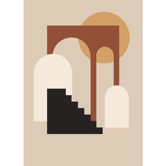 Urban in Autumn Abstract Geometric Wall Art Prints