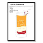 Tequila Sunrise - Minimal Cocktail Poster