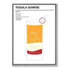 Tequila Sunrise - Minimal Cocktail Poster