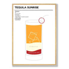 Tequila Sunrise - Minimal Cocktail Poster