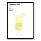Pina Colada - Minimal Cocktail Poster