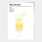 Pina Colada - Minimal Cocktail Poster