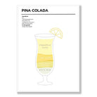 Pina Colada - Minimal Cocktail Poster