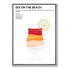 On the Beach - Minimal Cocktail Poster