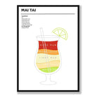 Mai Tai - Minimal Cocktail Poster