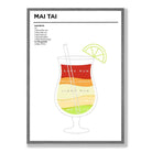 Mai Tai - Minimal Cocktail Poster